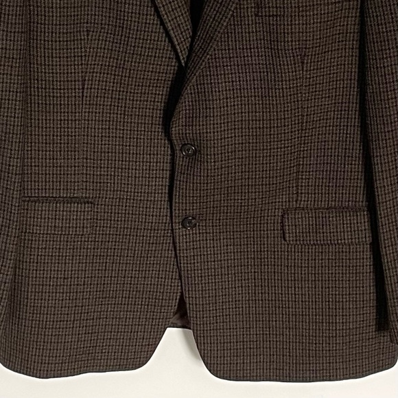 Lauren Ralph Lauren Brown Wool Houndstooth Sport Coat Blazer Jacket 47159 - Picture 10 of 13